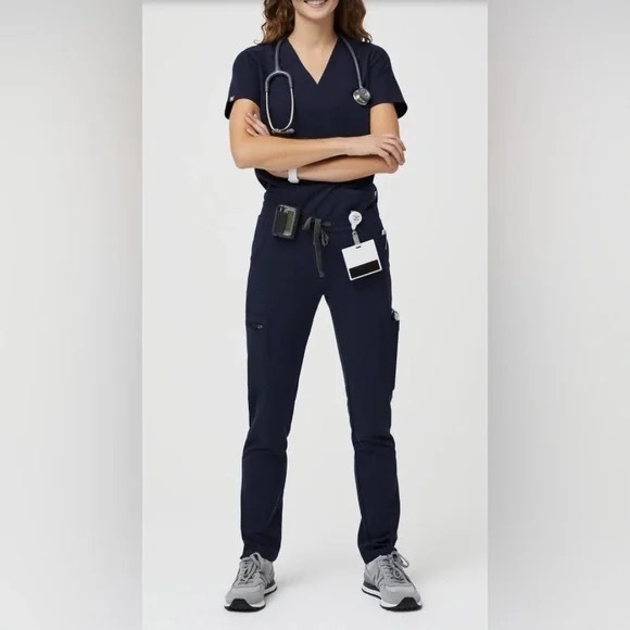 Figs Tops - NWOT Figs Navy Blue Scrubs Size S Top and Bottom